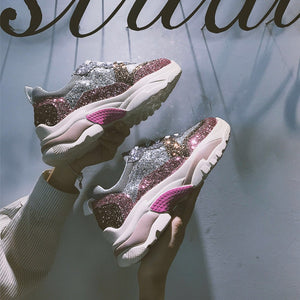 Fashion Glitter Platform Women Sneakers