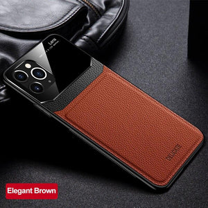 Luxury Leather Retro Shockproof Case for iPhone 7/8/X/11 + Free Screen Protector Film