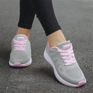 Fashion Breathable Walking Mesh Flat Shoes For Women