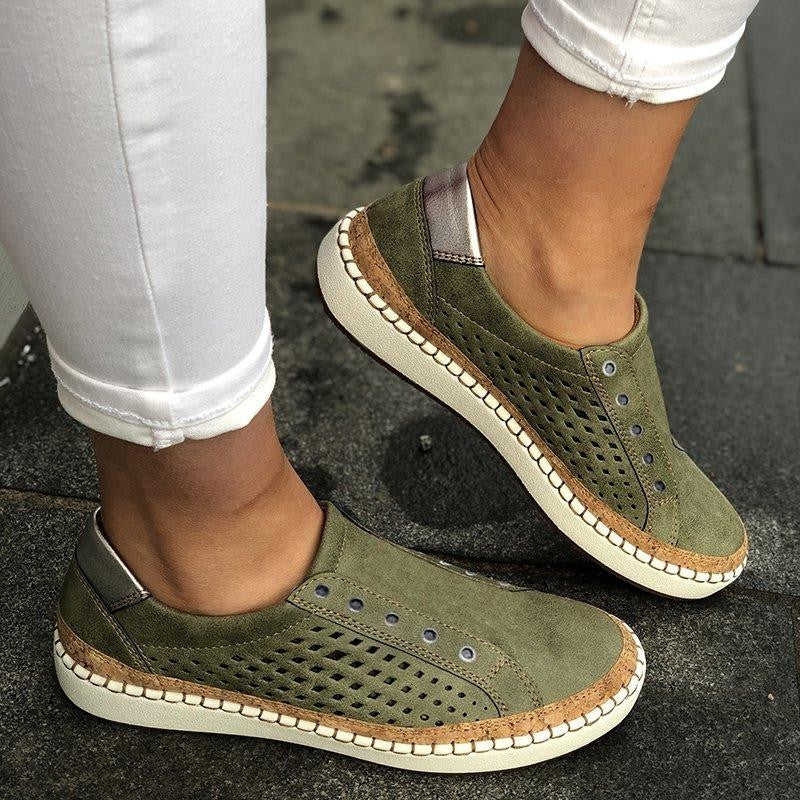 2019 New Hollow Out Breathable Women Flats Shoes