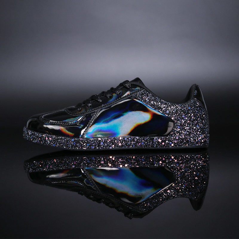 Gold Glitter Shinny Bling Fashion Women Sneakers