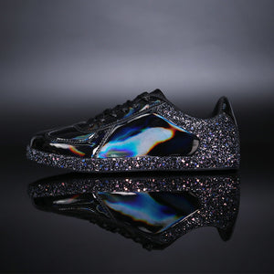 Gold Glitter Shinny Bling Fashion Women Sneakers
