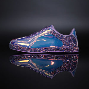 Gold Glitter Shinny Bling Fashion Women Sneakers
