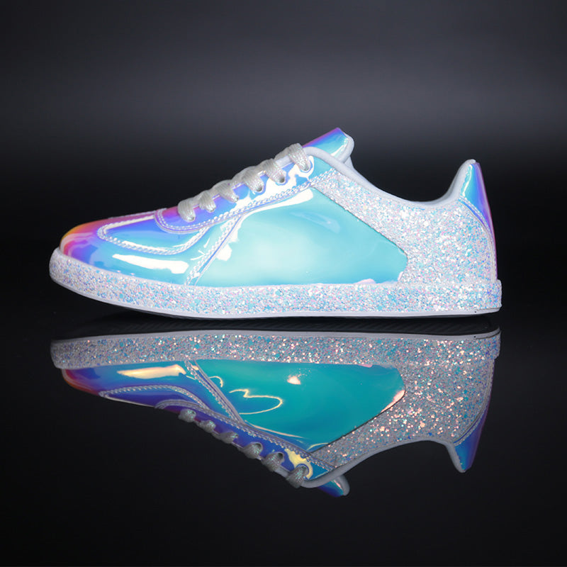 Gold Glitter Shinny Bling Fashion Women Sneakers