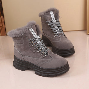 High Quilty Platform Plush Women's Winter Sneakers
