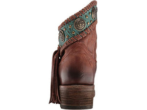 Women Genuine Leather Tassel Ankle Boots