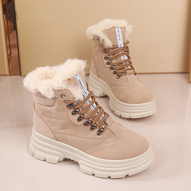 High Quilty Platform Plush Women's Winter Sneakers