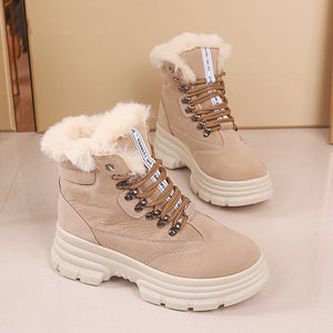 High Quilty Platform Plush Women's Winter Sneakers