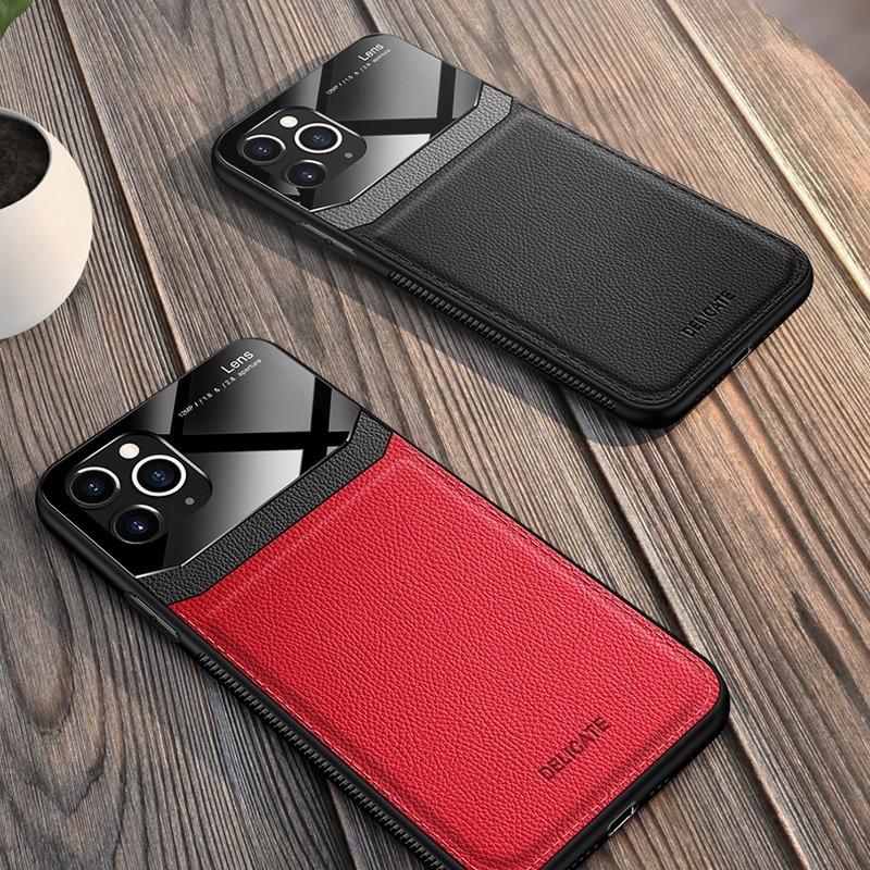 Luxury Leather Retro Shockproof Case for iPhone 7/8/X/11 + Free Screen Protector Film
