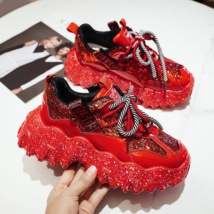 2020 New Designer Platform Shining Sneakers