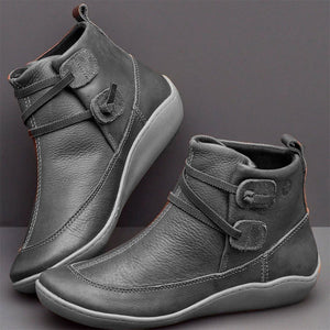 Vintage Style Fashion Women's Soft Leather Round Toe Shoes