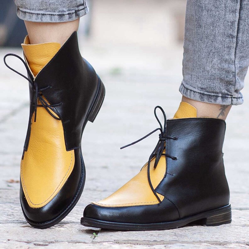 New Fashion Sexy Lady Mixed Color Women Ankle Boots