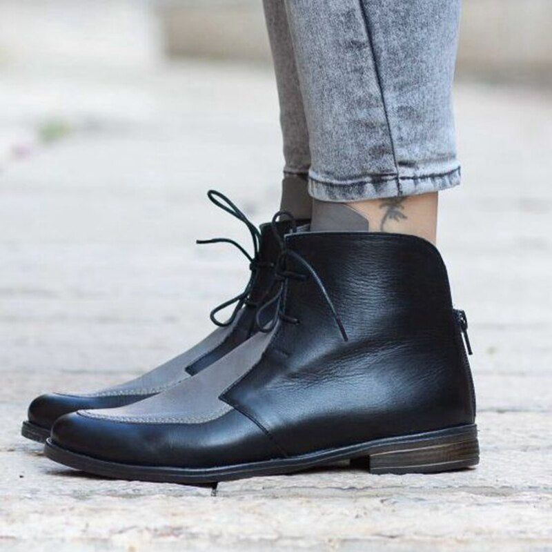 New Fashion Sexy Lady Mixed Color Women Ankle Boots