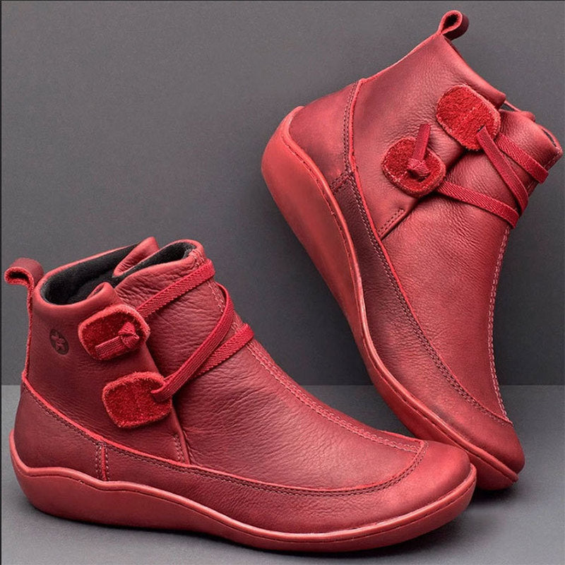 Vintage Style Fashion Women's Soft Leather Round Toe Shoes
