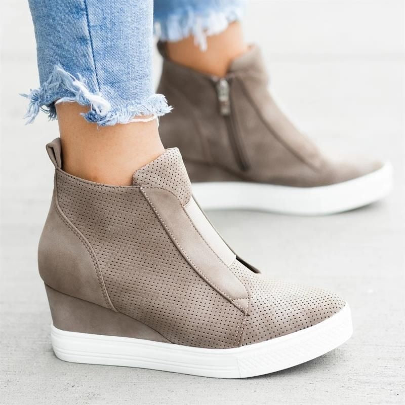 Fashion Round Toe Ankle Women Boots