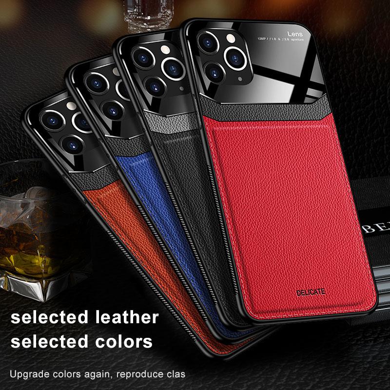 Luxury Leather Retro Shockproof Case for iPhone 7/8/X/11 + Free Screen Protector Film
