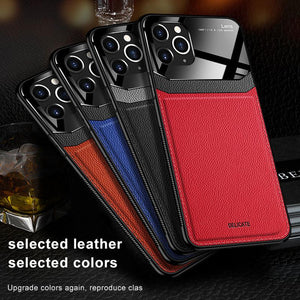 Luxury Leather Retro Shockproof Case for iPhone 7/8/X/11 + Free Screen Protector Film