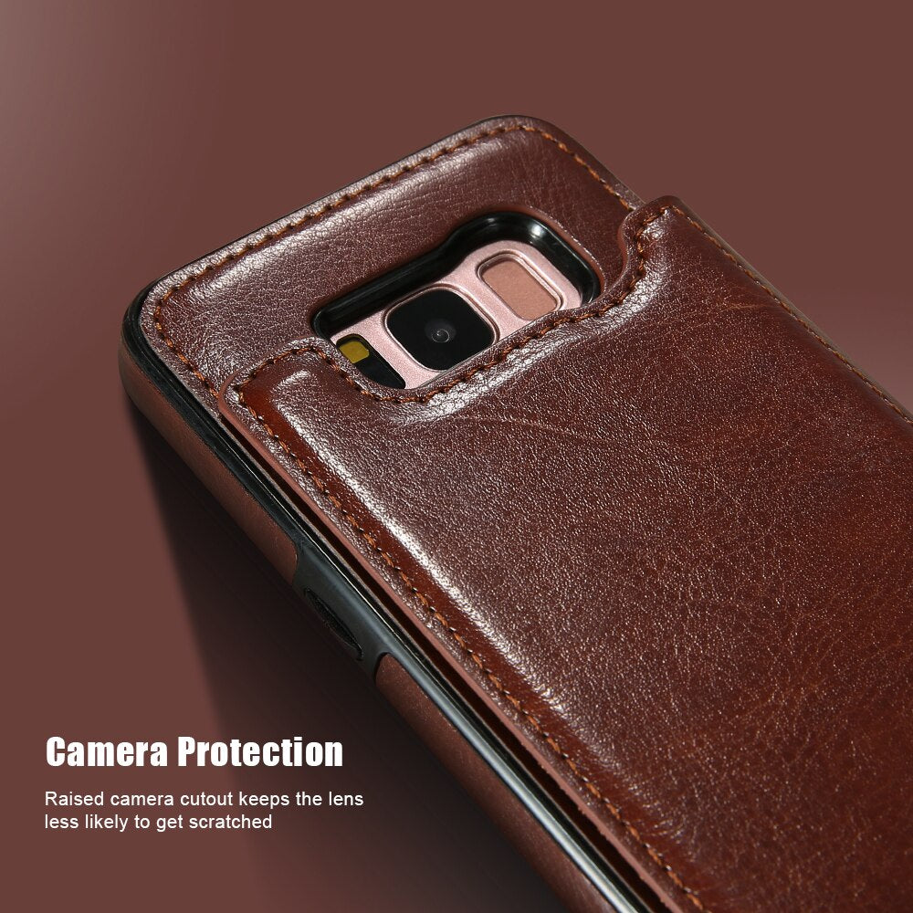 Luxury Card Holder Leather Case For Samsung S10/Note10