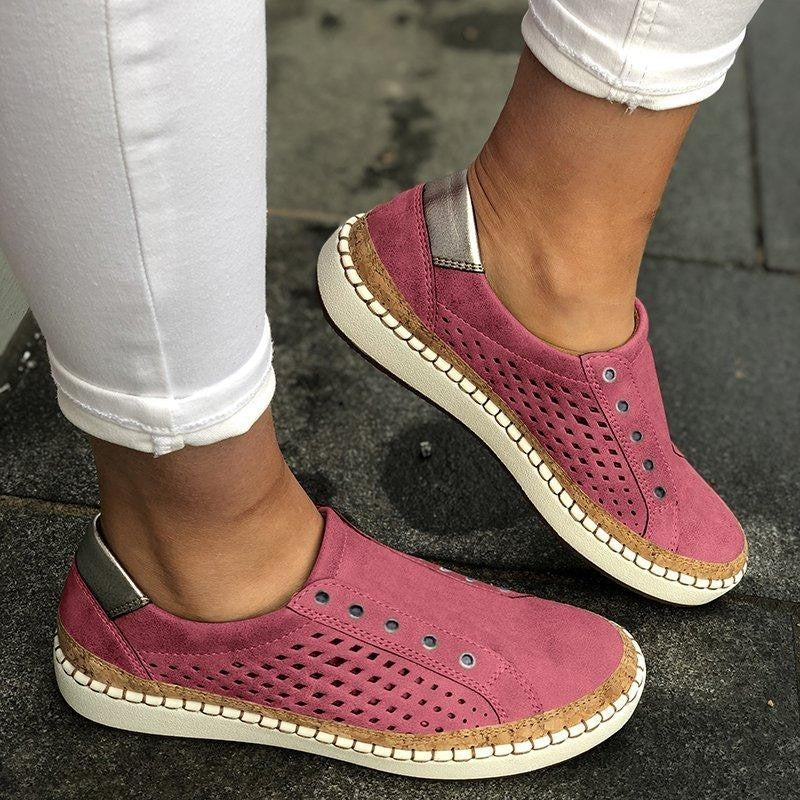 2019 New Hollow Out Breathable Women Flats Shoes