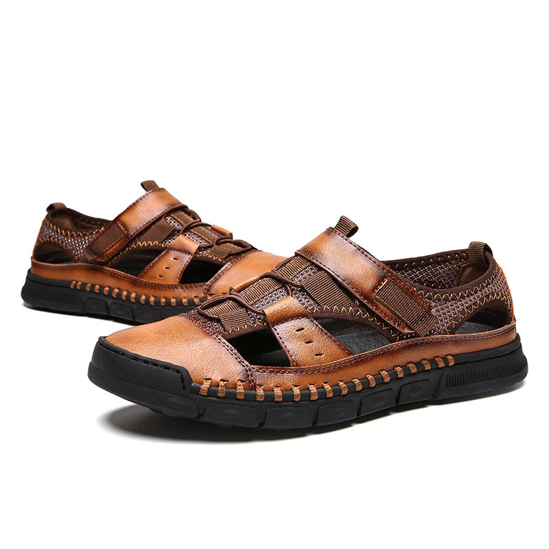 2021 New Genuine Leather Cowhide Men Sandals