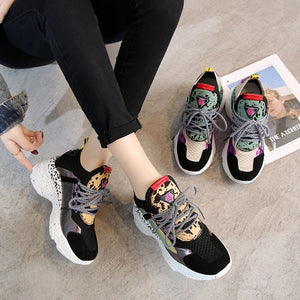 2019 New Color Matching Platform Casual Shoes