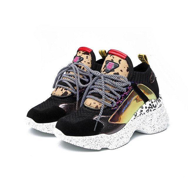 2019 New Color Matching Platform Casual Shoes