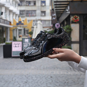Gold Glitter Shinny Bling Fashion Women Sneakers