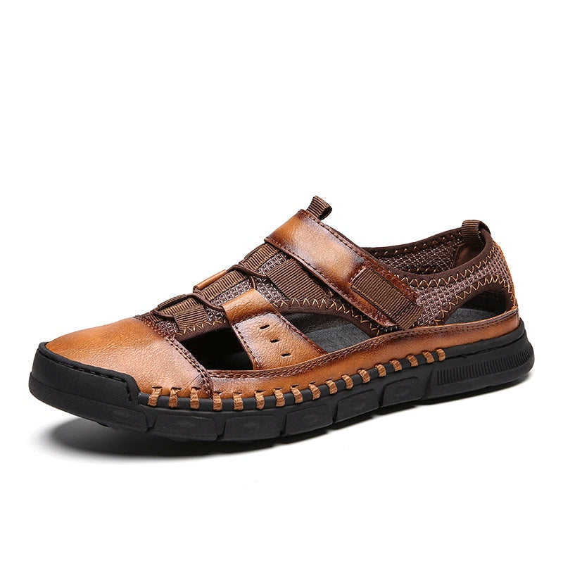 2021 New Genuine Leather Cowhide Men Sandals