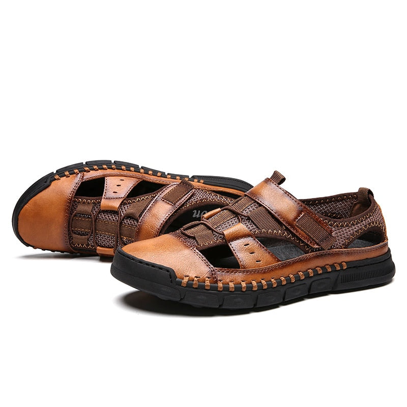 2021 New Genuine Leather Cowhide Men Sandals