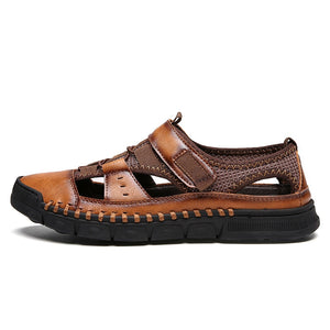 2021 New Genuine Leather Cowhide Men Sandals