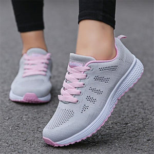 Fashion Breathable Walking Mesh Flat Shoes For Women
