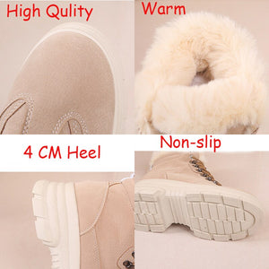 High Quilty Platform Plush Women's Winter Sneakers