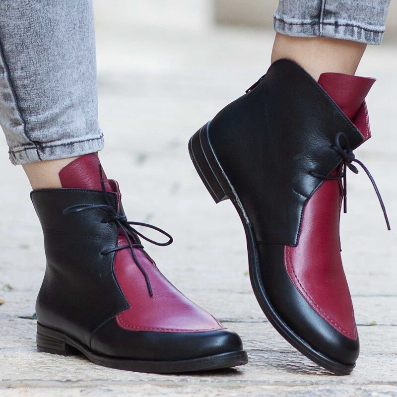 New Fashion Sexy Lady Mixed Color Women Ankle Boots